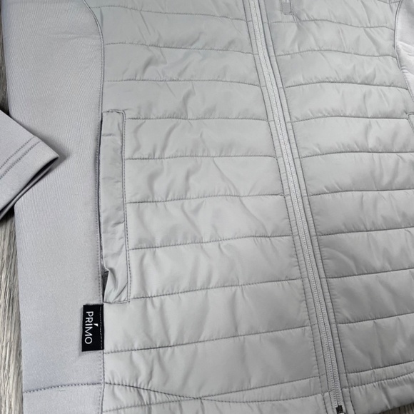Primo Small Hybrid Quilted Puffer Lightweight Full Zip Jacket Outdoor Grey Golf - Picture 3 of 10